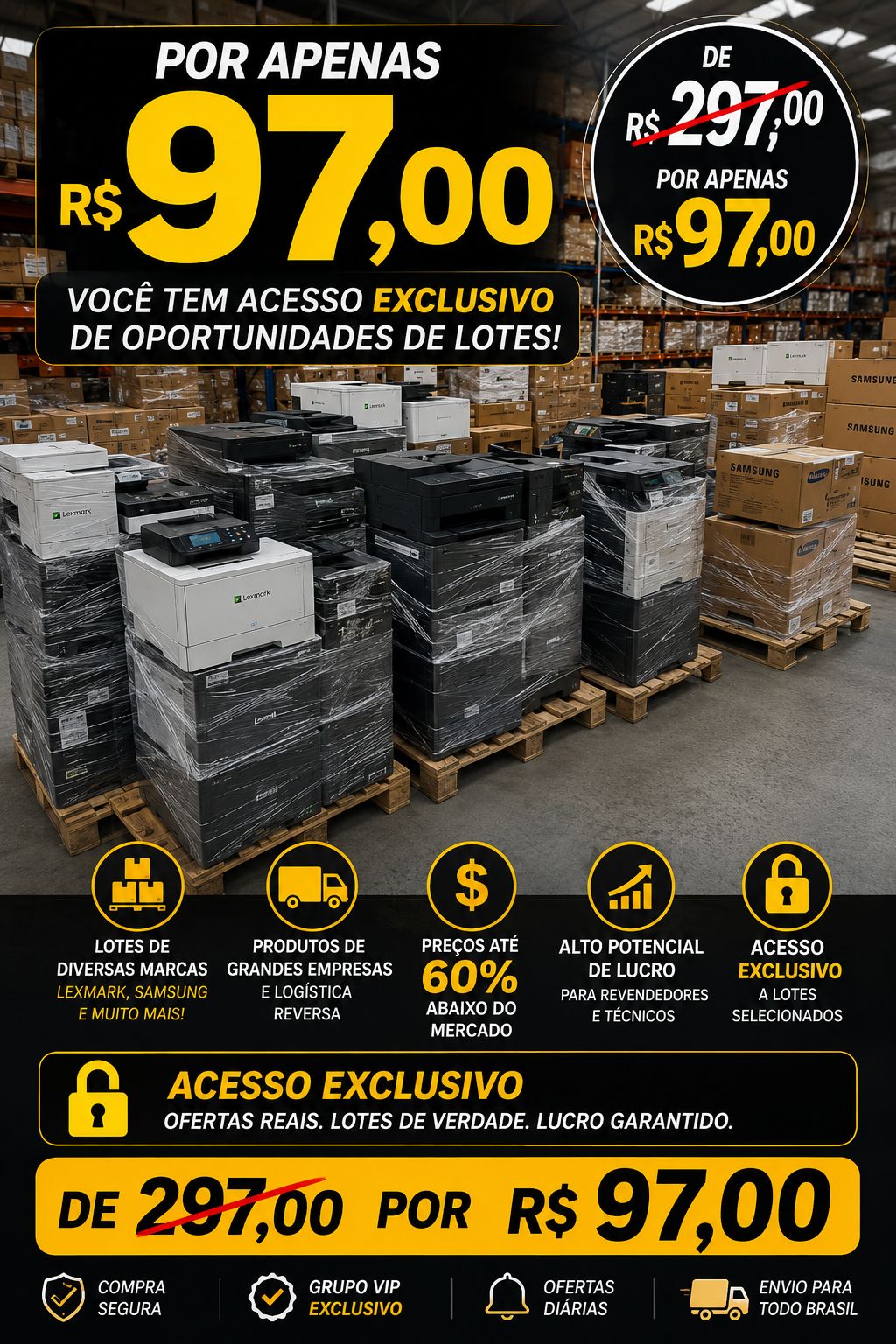 🔥 Leilão Empresarial de Impressoras e Multifuncionais